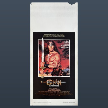 Locandina Conan Il Distruttore A. Schwarzenegger 1984 33X70 CM