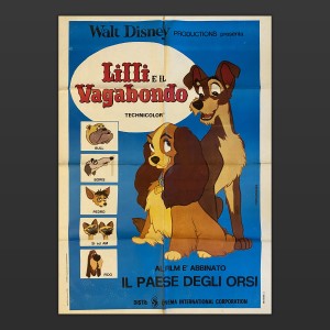 Manifesto Originale Lilli E Il Vagabondo - Walt Disney - 100X140 CM