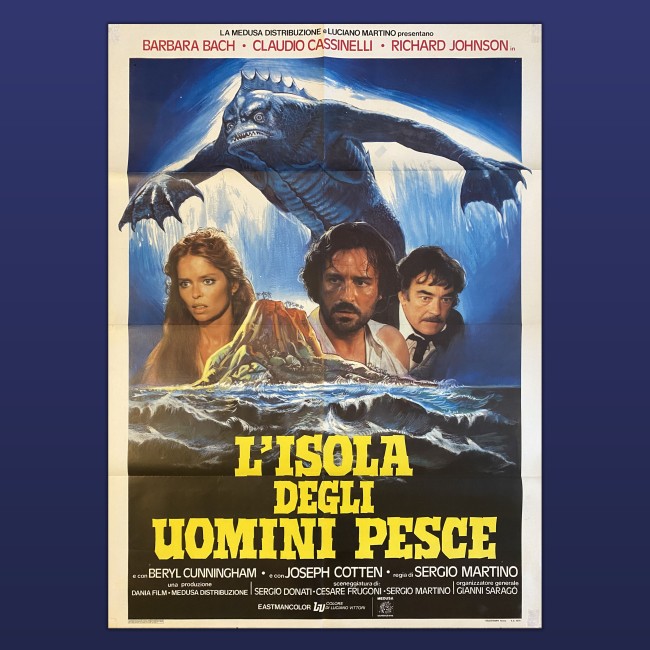 Manifesto L'Isola Degli Uomini Pesce 1979 100X140 CM