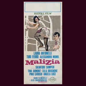 Locandina Malizia Laura Antonelli 1973 Malicious 33X70 CM