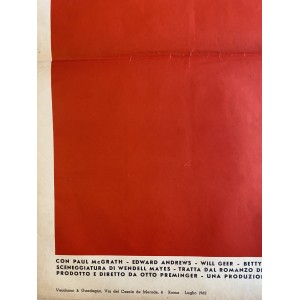 Manifesto  Cinema Tempesta su Washington 1962 Otto Preminger 100X140 CM 2