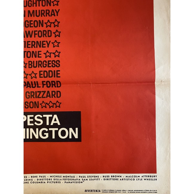 Manifesto Tempesta su Washington 1962 Otto Preminger 100X140 CM