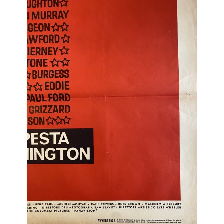 Manifesto Tempesta su Washington 1962 Otto Preminger 100X140 CM