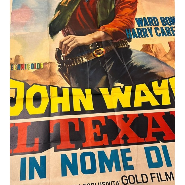 Manifesto In Nome Di Dio John Wayne - 1964 - 140X200 CM