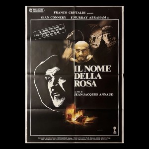 Manifesto Il Nome Della Rosa 1986  Sean Connery 100x140 CM