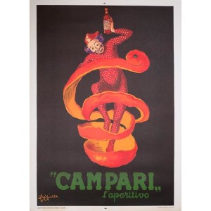 Manifesto Pubblicitario Originale Campari l'aperitivo - 1950 Cappiello - Spiritello Campari 100X140 CM