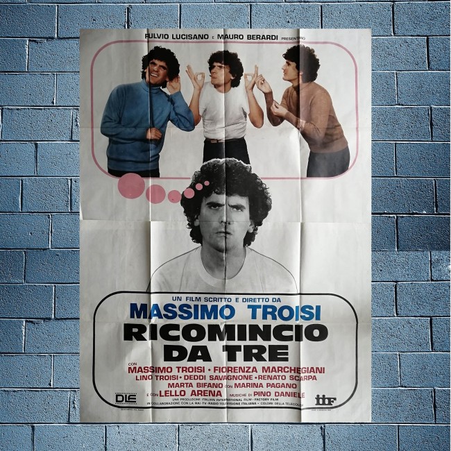 Manifesto Originale 4F Ricomincio Da Tre - Massimo Troisi - 1980