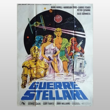 Manifesto 2F Originale Guerre Stellari Papuzza 1977 George Lucas