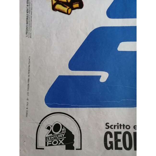 Manifesto 2F Originale Guerre Stellari Papuzza 1977 George Lucas