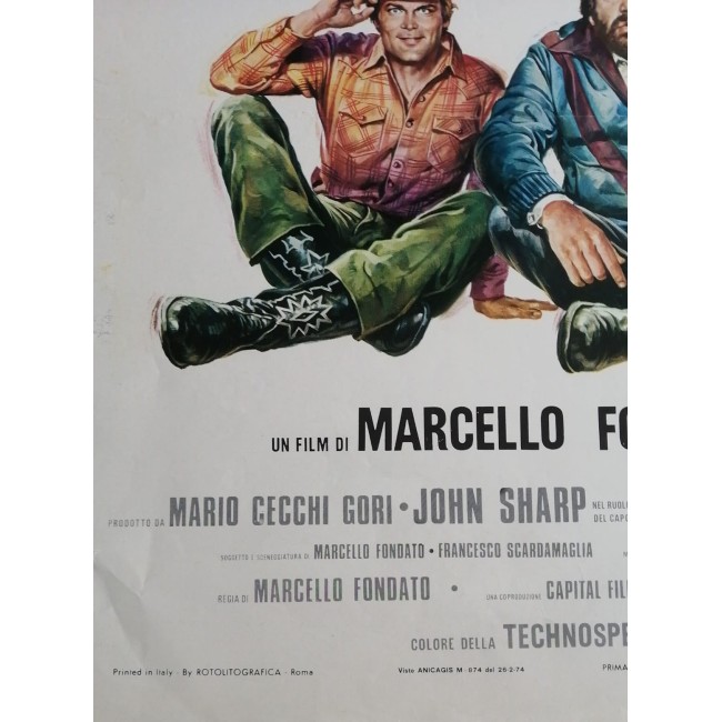 Locandina Originale Prima Edizione Altrimenti Ci Arrabbiamo - 1974