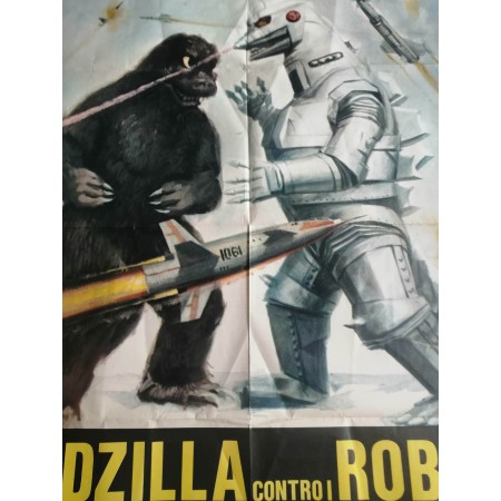 Manifesto Originale 2F Godzilla Contro i Mostri - 1974 - 100x140