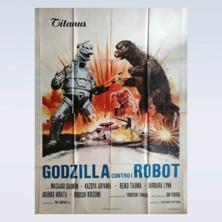 Manifesto Originale 4F Godzilla Contro I Robot 140X200 CM