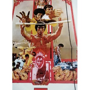 Locandina Originale I Tre Dell'Operazione Drago Bruce Lee -1973 - 33x70 CM 2
