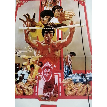 Locandina Originale I Tre Dell'Operazione Drago Bruce Lee -1973 - 33x70 CM