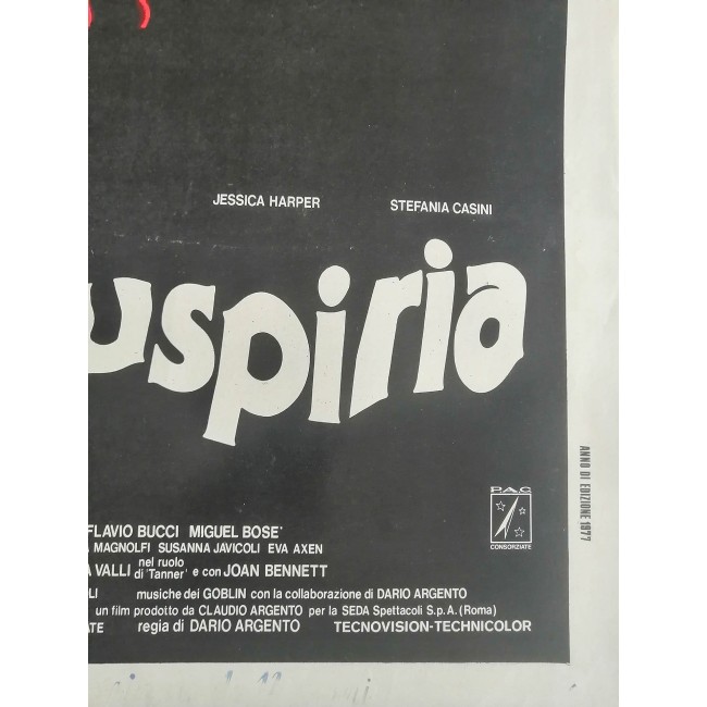 Original Film Poster Suspiria - Dario Argento 1977 - 33x70 CM