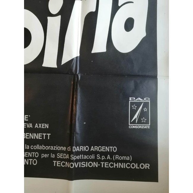 Manifesto Originale 4F Suspiria 1977 Dario Argento 140x200 CM