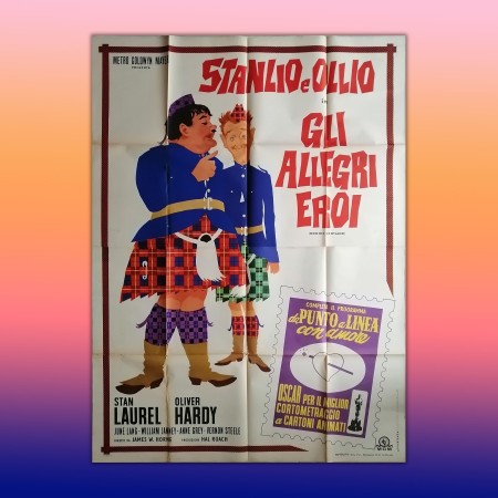 Manifesto Originale 4F Gli Allegri Eroi - Bonnie Scotland Stan Laurel Oliver Hardy