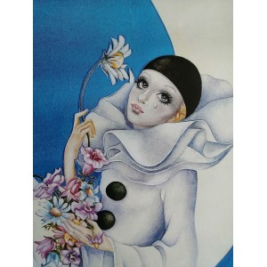 Poster Originale Vintage Pierrot By Kostas / Monaco 70x100 CM 2