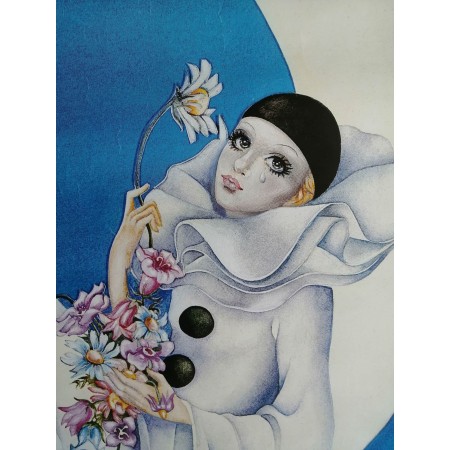 Poster Originale Vintage Pierrot By Kostas / Monaco 70x100 CM