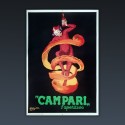 Manifesto Pubblicitario Originale Campari l'aperitivo - 1950  Leonetto Cappiello - Spiritello Campari 70X100 CM