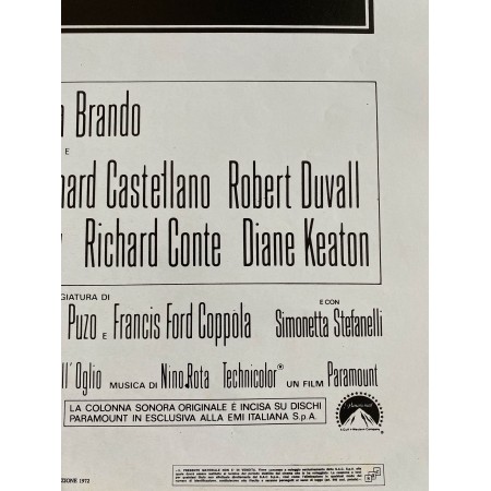 Locandina Originale Il Padrino The Godfather - 33x70 CM - Marlon Brando