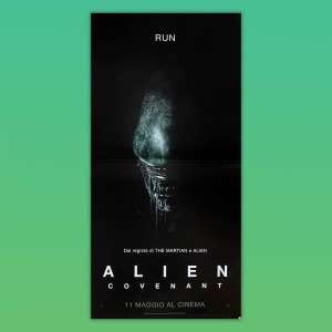 Locandina Originale Alien Covenant 33X70 CM 2017 Ridley Scott
