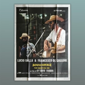Poster Manifesto Originale Banana Republic Lucio Dalla De Gregori 1979