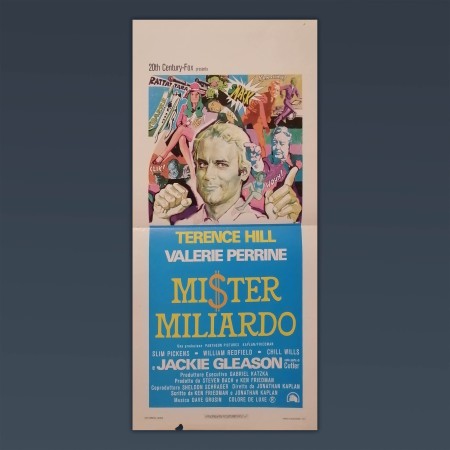 Poster Locandina Mister Miliardo Terence Hill 1977 33x70 CM
