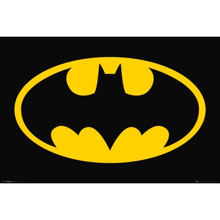 Poster Ufficiale Bat Symbol Batman Logo Nero E Giallo - 61X91,5 CM