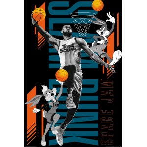 Poster Ufficiale Space Jam New Legends Slam Dunk LeBron James 61X91,5 CM