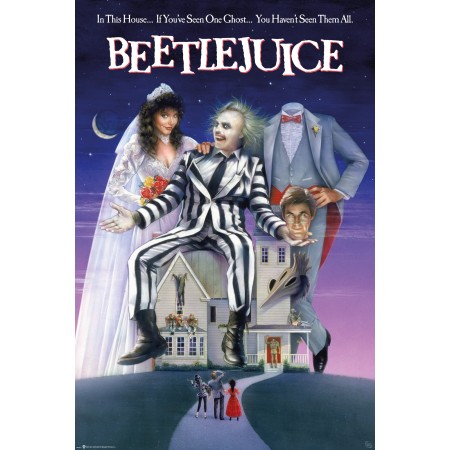Poster BEETLEJUICE One Sheet Tim Burton Spiritello Porcello 61X91,5 CM