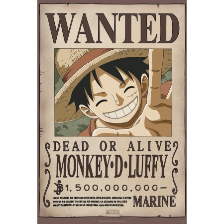 Poster ONE PIECE Wanted Luffy New 2 61X91,5 CM
