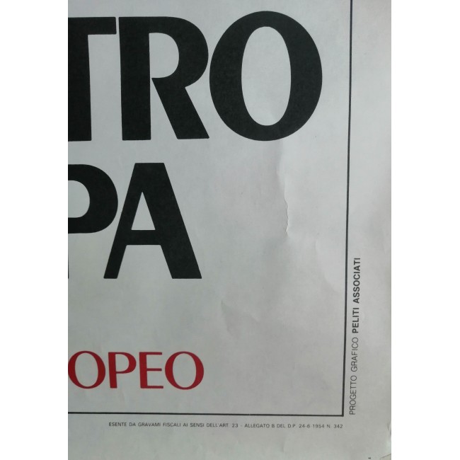 Poster Politico Originale Democrazia Cristiana Libertas Anni 80 70X100 CM