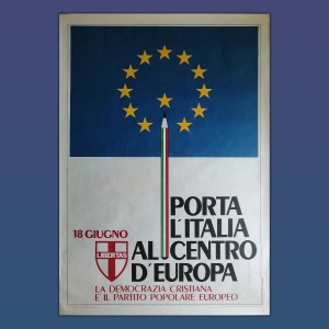 Poster Politico Originale Democrazia Cristiana Libertas Anni 80 70X100 CM